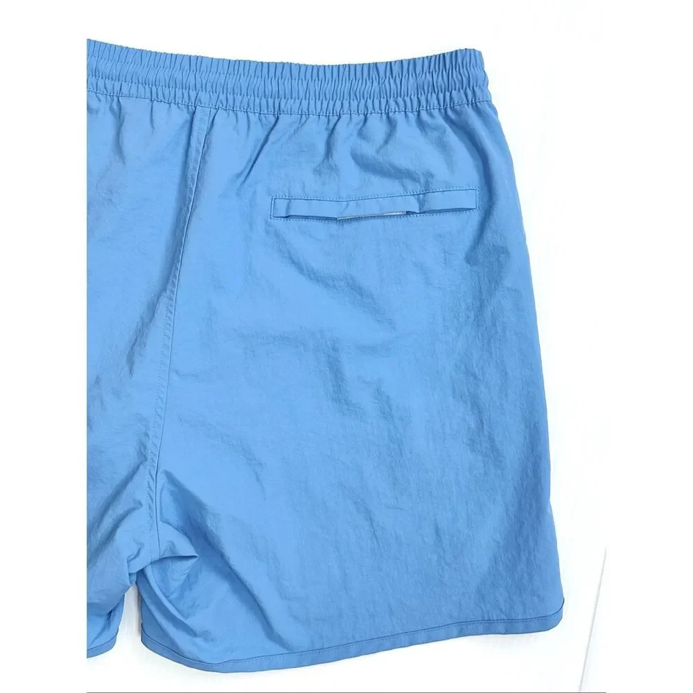 Theory Track Swim Blue Crinkle Swim Trunks Shorts L NWT Coastal Yatch Club